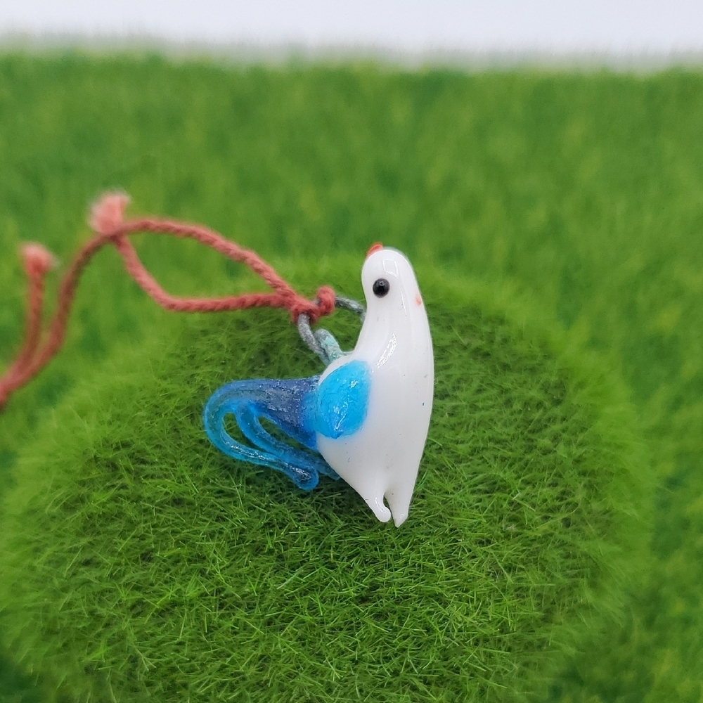 Antique Glass Pigeon Pendant‎ P328